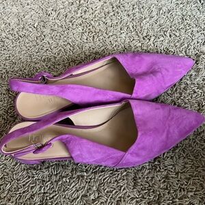 Suede sling backs